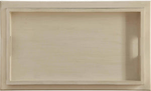 Homeroots French Style Antique White Trolley Table   286343