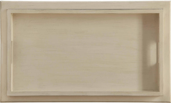 Homeroots French Style Antique White Trolley Table   286343