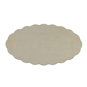 HomeRoots 50" Antiqued White Oval Coffee Table - Distressed Solid Wood Centerpiece for Rustic Farmhouse Decor 286349