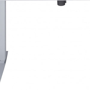 HomeRoots 47" Espresso and White Modern Desk - Sleek, Compact Design for Home Office & Study Spaces, Durable Finish 286413