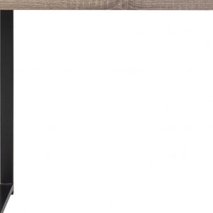 HomeRoots 47" Taupe and Gray Writing Desk - Stylish, Functional, and Perfect for Your Home Office Needs! 286418