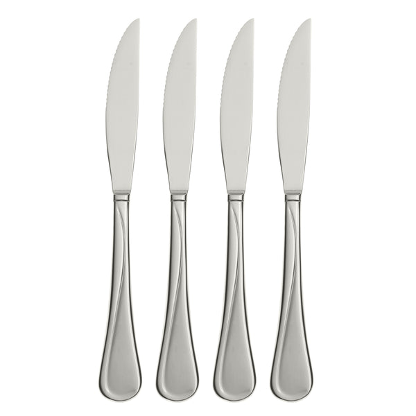 Lenox Flight Stainless Steel Steak Knife Set Mirror Polished Mid-century Modern Dining 2865004F