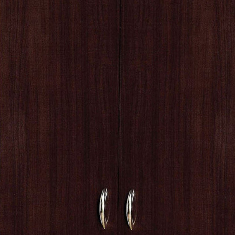 Homeroots 32" Espresso Manufactured Wood Three Drawer Gentlemans Chest  Manufactured Wood 286525