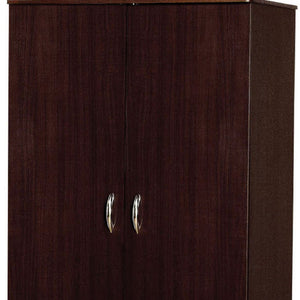 Homeroots 32" Espresso Manufactured Wood Three Drawer Gentlemans Chest  Manufactured Wood 286525