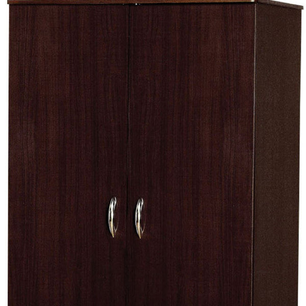 Homeroots 32" Espresso Manufactured Wood Three Drawer Gentlemans Chest  Manufactured Wood 286525