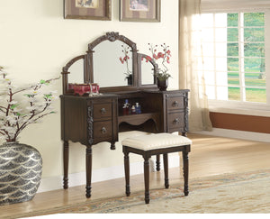 Homeroots 24" Oak Abstract Wood Framed Dresser Mirror  Mdf 286544