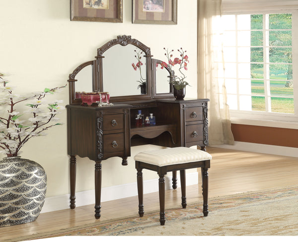 Homeroots 24" Oak Abstract Wood Framed Dresser Mirror  Mdf 286544