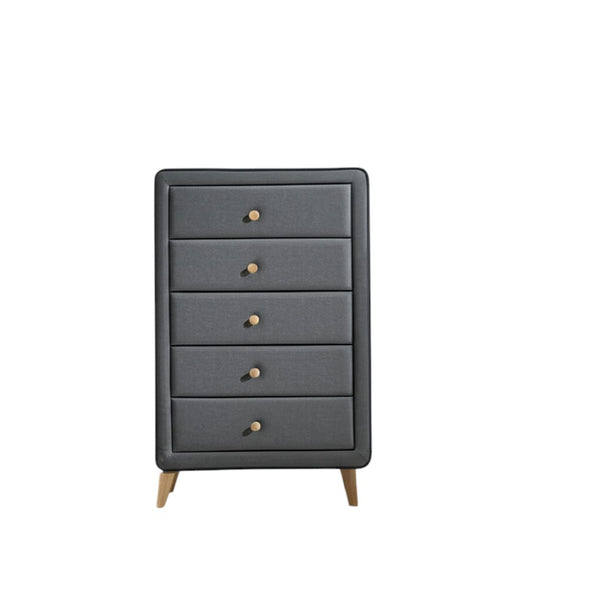 HomeRoots 43" Light Gray Solid Wood Dresser - Modern Minimalist Storage Solution for a Stylish Bedroom Upgrade 5 286556