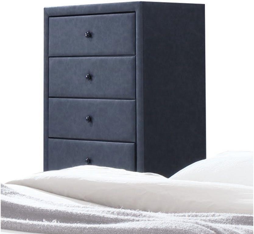 Homeroots 32" X 16" X 49" 2 Tone Gray Contemporary Chest  Polyurethane 286557