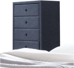 Homeroots 32" X 16" X 49" 2 Tone Gray Contemporary Chest  Polyurethane 286557