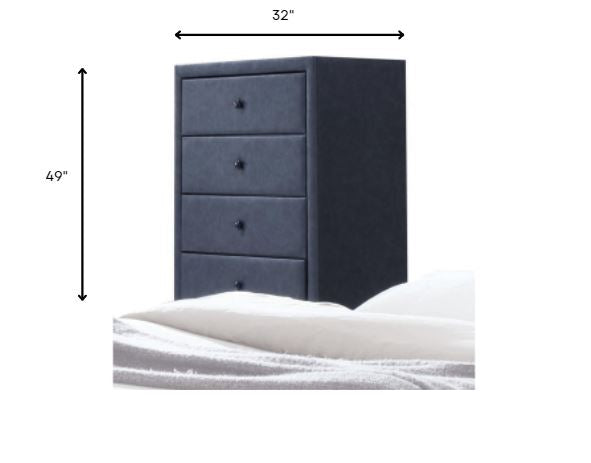 Homeroots 32" X 16" X 49" 2 Tone Gray Contemporary Chest  Polyurethane 286557