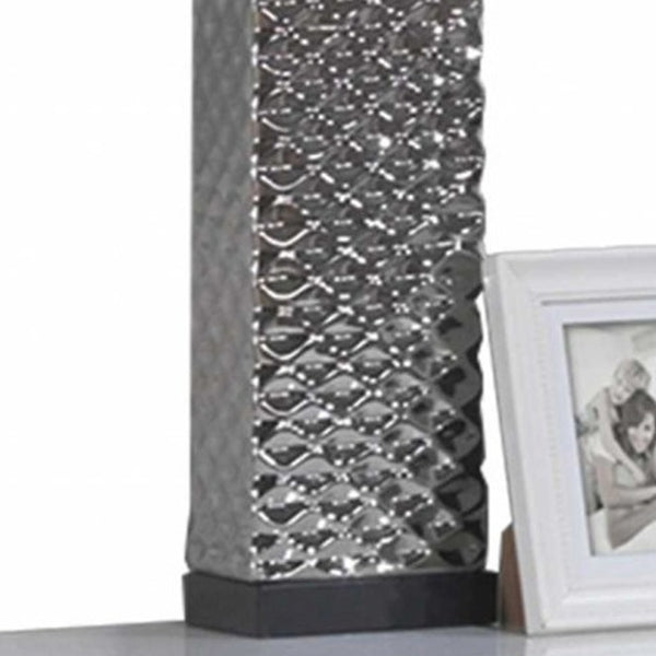 Homeroots 23" White Two Drawers Mirrored Nightstand   286602