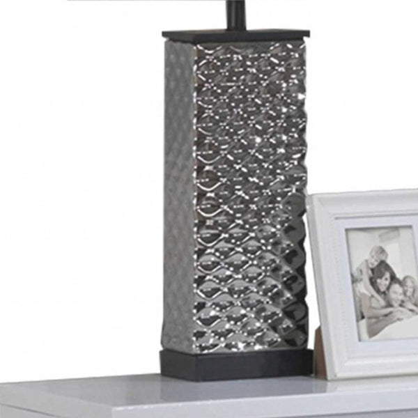 Homeroots 23" White Two Drawers Mirrored Nightstand   286602