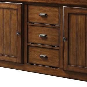 HomeRoots Rustic Farmhouse Rolling Kitchen Cart - Versatile Storage & Prep Space with Timeless Charm & Style 286605