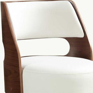 Homeroots 35" White Stainless Steel Swivel Low Back Bar Chair  Polyurethane Foam 286621