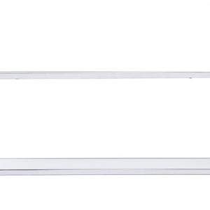 HomeRoots White Five-Tier Ladder Bookcase with Glass Shelves – Modern Metal Frame for Stylish Storage & Display 286630
