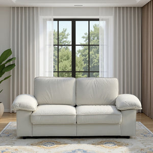 English Elm Fx-P20M-2S-Cw Cream White Storage Loveseat Sofa - Stylish Compact Couch With Hidden Storage For Small Spaces W576S00228