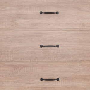 HomeRoots 31" Oak Wood Five Drawer Dresser - Modern Storage Solution with Warm Finish for Cozy Bedrooms 286658