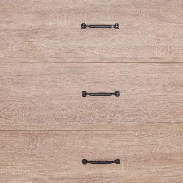 HomeRoots 31" Oak Wood Five Drawer Dresser - Modern Storage Solution with Warm Finish for Cozy Bedrooms 286658