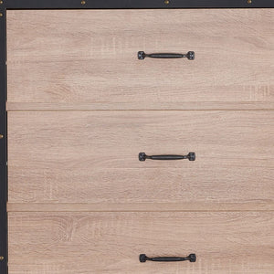 HomeRoots 31" Oak Wood Five Drawer Dresser - Modern Storage Solution with Warm Finish for Cozy Bedrooms 286658
