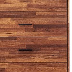 Homeroots 32" Brown Five Drawer Dresser Walnut Manufactured Wood 286659