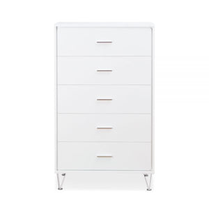 Homeroots 32" White Five Drawer Standard Chest White Manufactured Wood 286660