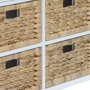 Homeroots 30" X 13" X 28" White Wood Veneer 6 Drawers Accent Chest  Wood 286667