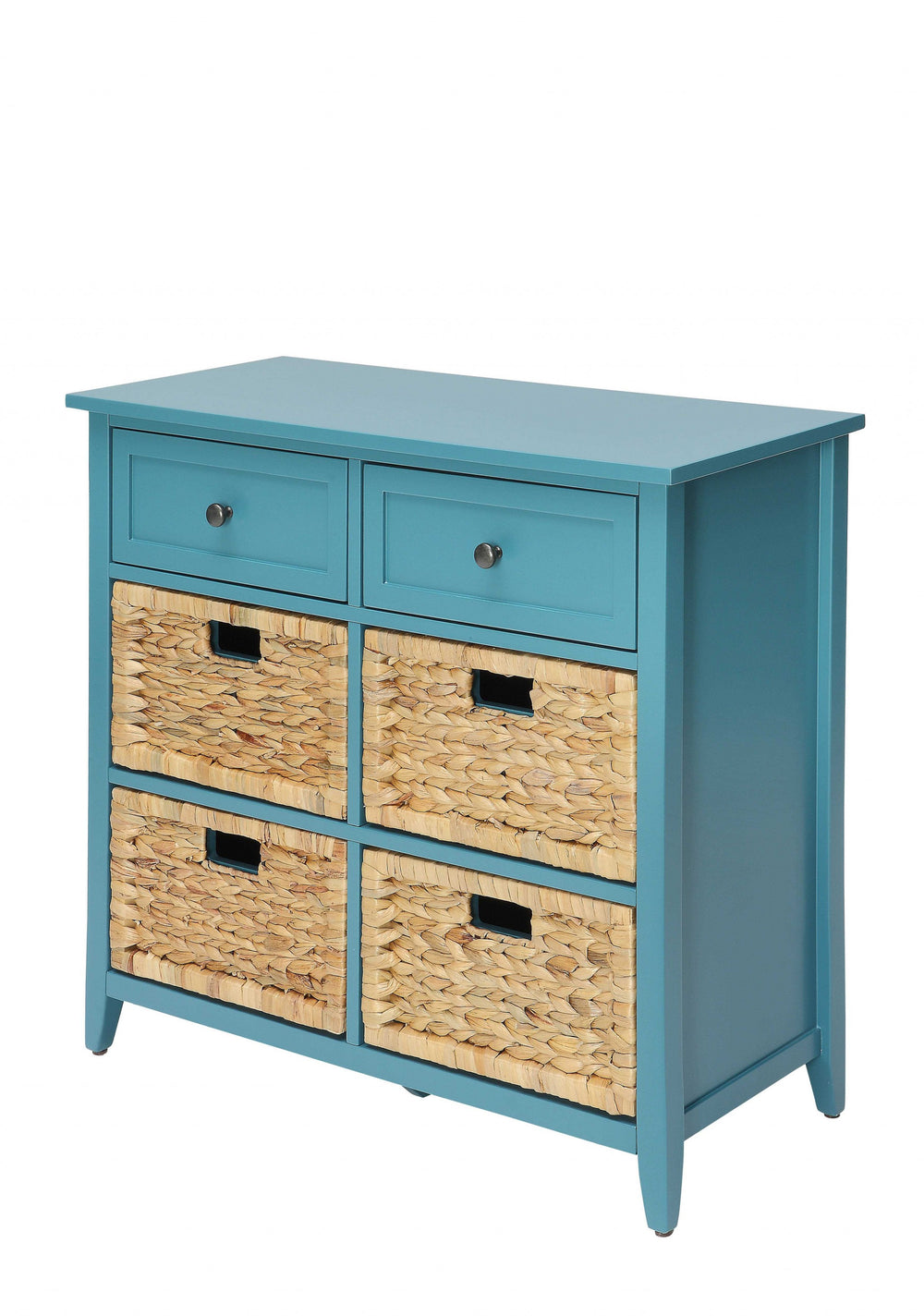 Homeroots Pop Of Color Teal Accent Chest With Storage Teal Wood 286668