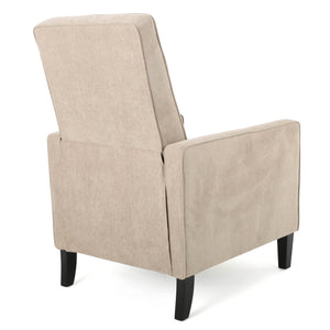 English Elm Christopher Knight Home® - Minimalist Push Back Chair with Thick Cushion and Birch Wood Legs for Stylish, Durable Comfort Natural 57444.00
