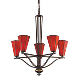 Mission 23'' Wide 5-Light Chandelier - Aged Bronze 2869/5 Elk Lighting