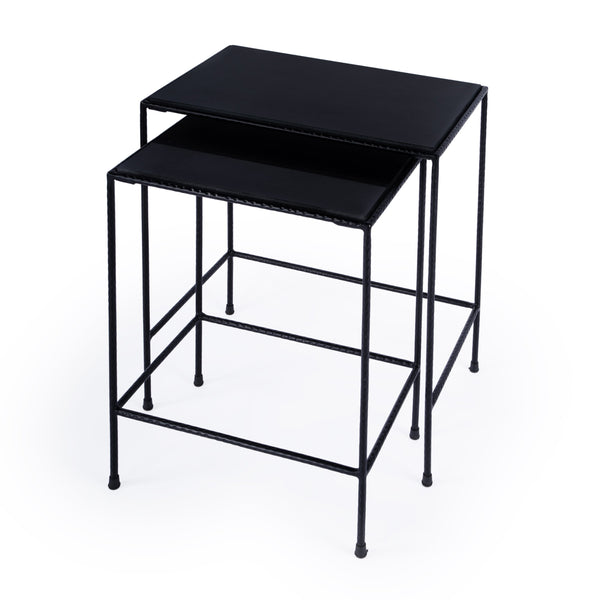 Butler Specialty Carrera Outdoor Nesting Tables - Sleek Iron And Granite Design For Stylish Space-saving Elegance Black Iron,Granite 2870437-butler
