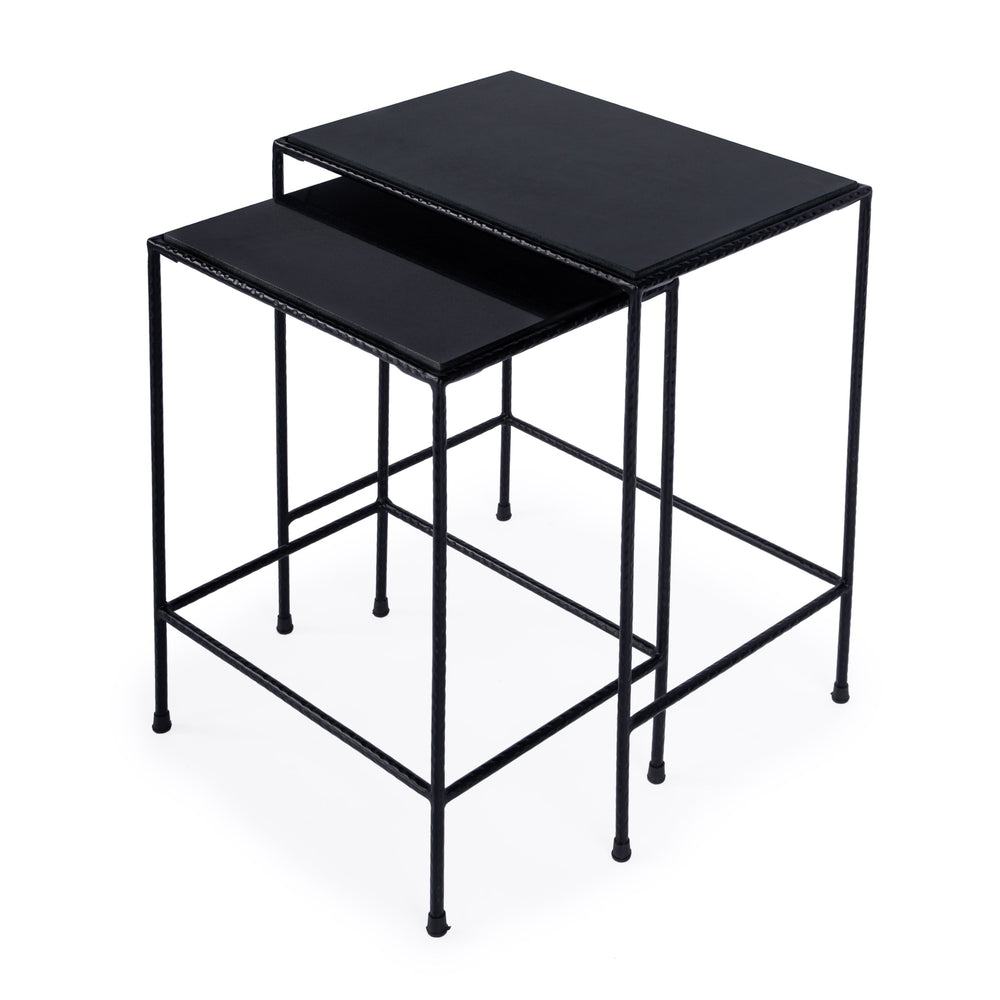 Butler Specialty Carrera Outdoor Nesting Tables - Sleek Iron And Granite Design For Stylish Space-saving Elegance Black Iron,Granite 2870437-butler