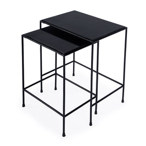 Butler Specialty Carrera Outdoor Nesting Tables - Sleek Iron And Granite Design For Stylish Space-saving Elegance Black Iron,Granite 2870437-butler