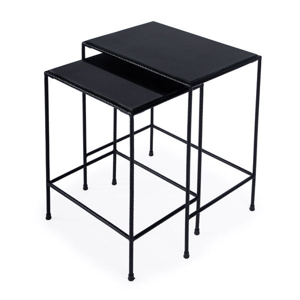 Butler Specialty Carrera Outdoor Nesting Tables - Sleek Iron And Granite Design For Stylish Space-saving Elegance Black Iron,Granite 2870437-butler