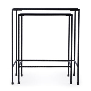 Butler Specialty Carrera Outdoor Nesting Tables - Sleek Iron And Granite Design For Stylish Space-saving Elegance Black Iron,Granite 2870437-butler