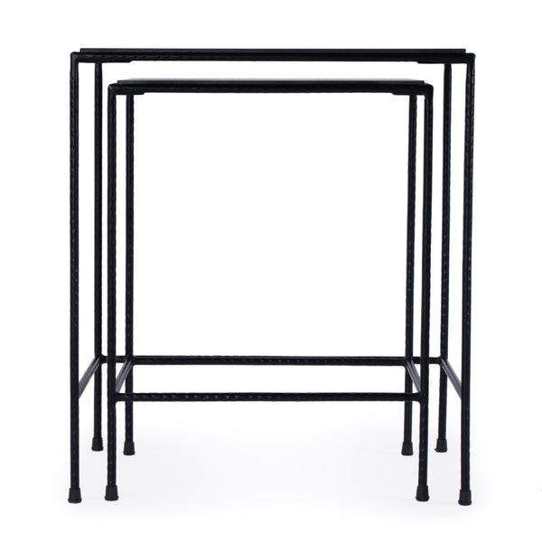 Butler Specialty Carrera Outdoor Nesting Tables - Sleek Iron And Granite Design For Stylish Space-saving Elegance Black Iron,Granite 2870437-butler