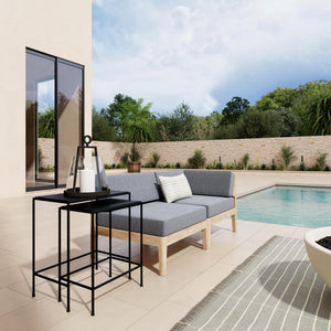Butler Specialty Carrera Outdoor Nesting Tables - Sleek Iron And Granite Design For Stylish Space-saving Elegance Black Iron,Granite 2870437-butler