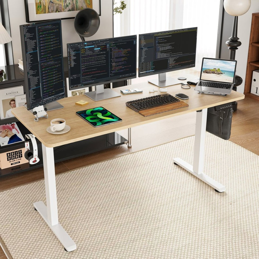 English Elm Stary Electric Standing Desk - Ergonomic Adjustable Height Home Office Desk With Modern Wood Finish T3623P339400-GIGA