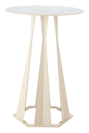 Zuo Modern Axis Bar Table - Elegant White Finish With Premium Faux Marble And Durable Powder Coated Steel Design White Faux Marble,Steel 110868-zuo-modern