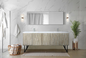 English Elm Rustic Acacia Double Bath Vanity With White Quartz Top & Chrome Faucet - Spacious Storage Solution B2731P259650-GIGA