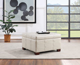 OSP Home Furnishings Detour Strap Ottoman Cream