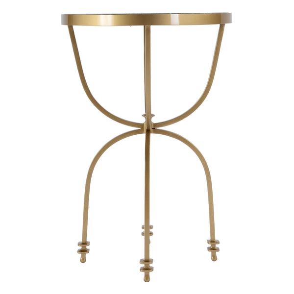 Butler Specialty Hager Elegant Round Marble & Metal Side Table - Perfect For Any Home Or Commercial Space Decor Green Iron,Marble 2877475-butler