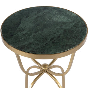 Butler Specialty Hager Elegant Round Marble & Metal Side Table - Perfect For Any Home Or Commercial Space Decor Green Iron,Marble 2877475-butler