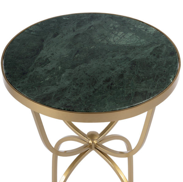 Butler Specialty Hager Elegant Round Marble & Metal Side Table - Perfect For Any Home Or Commercial Space Decor Green Iron,Marble 2877475-butler