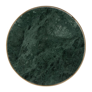 Butler Specialty Hager Elegant Round Marble & Metal Side Table - Perfect For Any Home Or Commercial Space Decor Green Iron,Marble 2877475-butler
