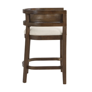 English Elm Christopher Knight Home® - Wood Upholstered Arm Counter Stools Set Of 2 - Beige & Walnut - Stylish Comfort For Your Kitchen N771P265580T