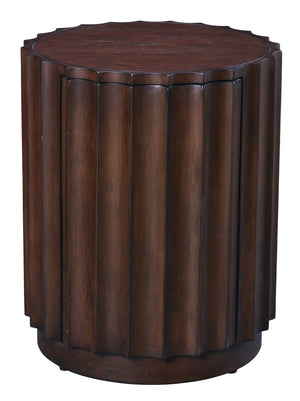 Hekman Furniture 28784 Elegant Walnut Sculpted Pedestal Side Table - Chic Design For Any Living Space Or Office Special Reserve Round Pedestal Table 28784