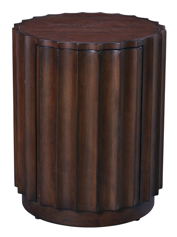 Hekman Furniture 28784 Elegant Walnut Sculpted Pedestal Side Table - Chic Design For Any Living Space Or Office Special Reserve Round Pedestal Table 28784