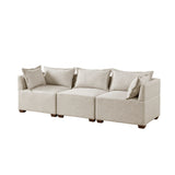 INK+IVY Molly Modern/Contemporary 3-Piece Modular Sofa II100-0560 Linen