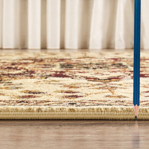 English Elm Classic Cream Medallion Area Rug Traditional Persian Style for Living or Dining Rooms B186P452291